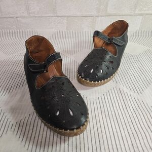 Spring Step Women's Amairani Mary Jane Shoe Black Leather Comfort EU 42 US 10.5